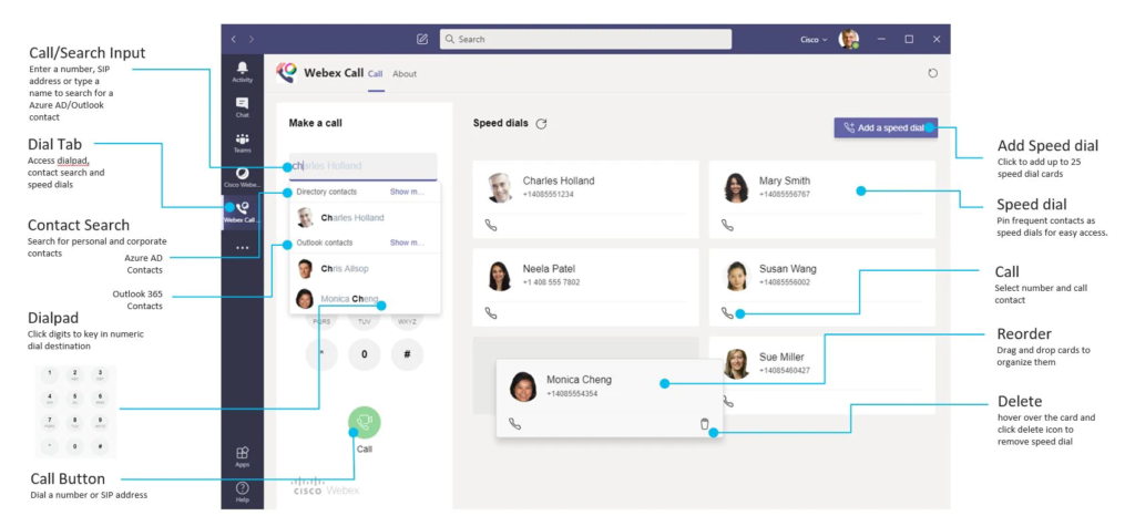 Microsoft Teams with Cisco Webex Calling